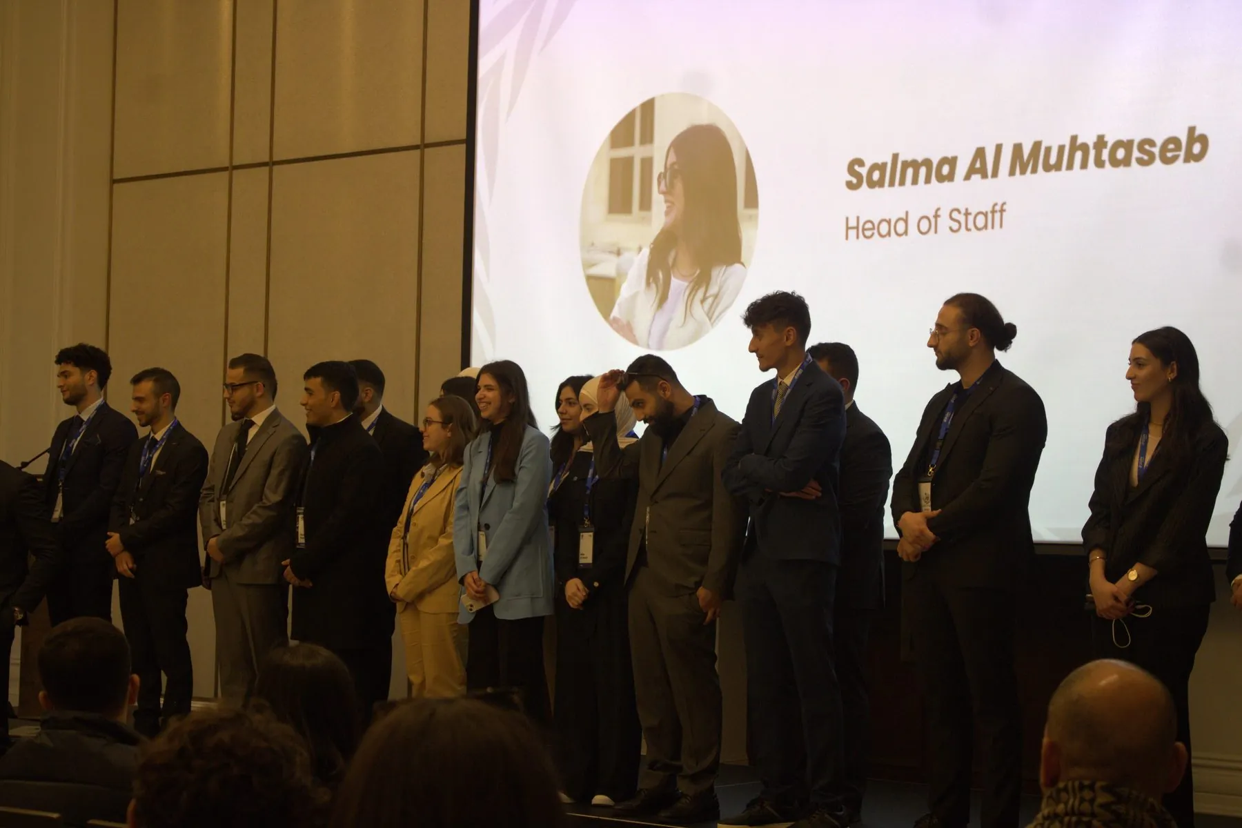 HTUMUN staff team recognized on stage